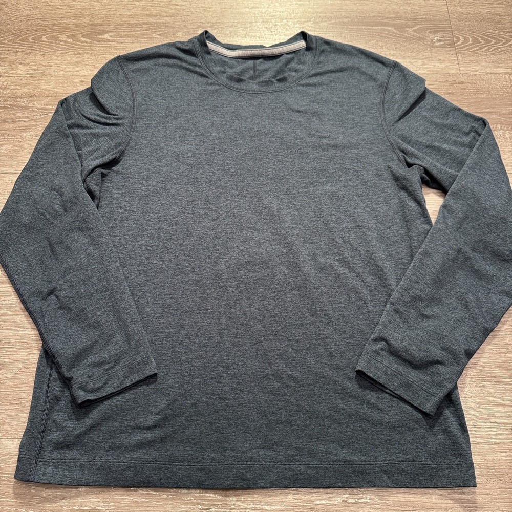 Lululemon Shirt Mens M Blue Long Sleeve Athletic Metal Vent Tech Training‎ Top
